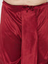 Vastramay PLUS Men's Maroon Zari Weaved Nehru Jacket With Kurta Dhoti set